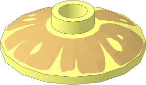 Dish  2 x  2 Inverted with Mushroom Tan Pattern