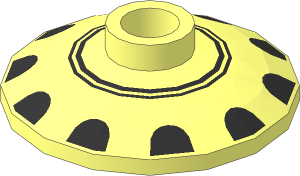 Dish  2 x  2 Inverted with 2 Black Rings and 10 Black Holes Pattern