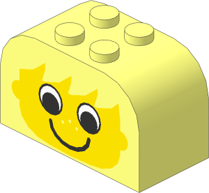 Brick  2 x  4 x  2 with Curved Top with Freckled Face Pattern