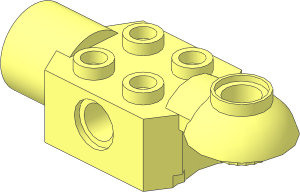 Technic Brick  2 x  2 w/ Hole, Click Rot. Hinge (H) and Socket