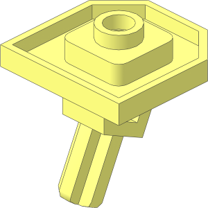 Constraction Shield Holder with Angled Axle and Stud