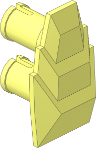 Technic Connector  1 x  2 with Two Pins and Stepped Wedge