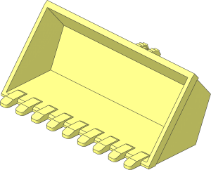 Excavator Bucket  8 x  4 with Click Hinge 2-Finger