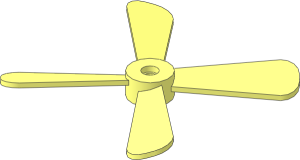 Propeller  4 Blade 13 Diameter with Pin Hole without Studs
