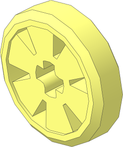 Wheel  5 x 17.5 with Solid Spokes and Axlehole