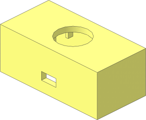 ~Electric Light & Sound Brick  1 x  2 w/ Single Top Light - Top