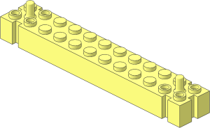 Brick  2 x 12 with Grooves and  2 Top Pegs