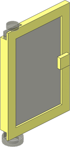 Door  1 x  4 x  5 Left with Trans Brown Glass