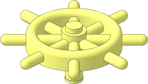 Boat Ship Wheel with Unslotted Pin
