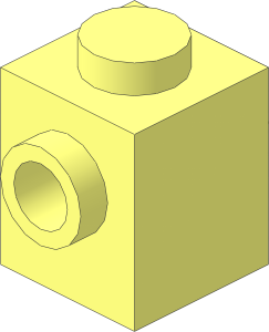 Brick  1 x  1 with Studs on Two Opposite Sides