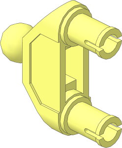 Technic Connector  3 x  1 x  3 with Two Pins and Towball