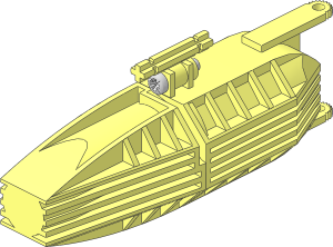 Electric Motor Boat Body Assembly with Metallic Screw