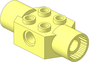 Technic Brick  2 x  2 with Hole and Two Rotation Joint Sockets
