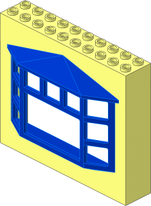 Panel  2 x 10 x  7 with Bay Window Blue
