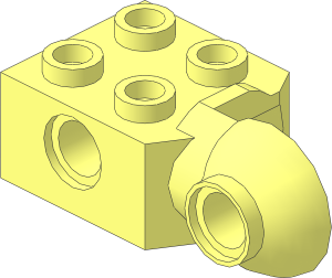 =Technic Brick  2 x  2 with Hole, Half Rotation Joint Ball Vert