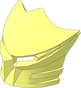 Minifig Helmet Visor with Pointy Sides and Eye Slit