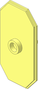 Minifig Shield Octagonal with Stud