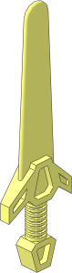 Minifig Sword with Angular Hilt