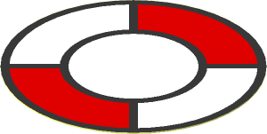 Sticker  2.3 x  2.3 Round with Lifepreserver