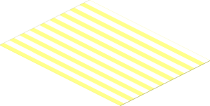Sticker  2.9 x  3.9 with White/Clear Stripes
