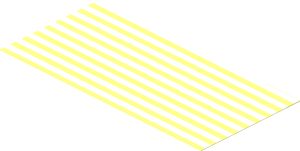 Sticker  2.9 x  5.9 with White/Clear Stripes