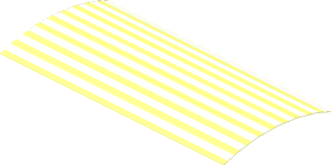 Sticker  2.9 x  5.9 with White/Clear Stripes (Formed)