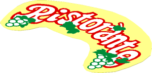 Sticker  3.1 x  5 with "Ristorante" and Grapes