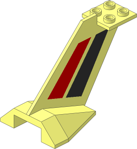 Tail Plane with Red/Black Pattern