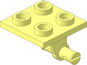 Plate  2 x  2 with 2 Wheel Pins