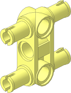 Technic Cross Block 1 x 3 (Pin/Pin/Pin) with 4 Pins