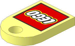 Tile  2 x  3 Rounded with Hole with LEGO Logo Type 2 Pattern