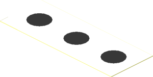 Sticker  1.1 x  3 with  3 Black Spots on White Background