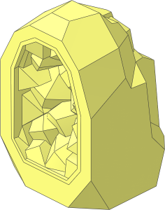 Rock  1 x  1 Geode