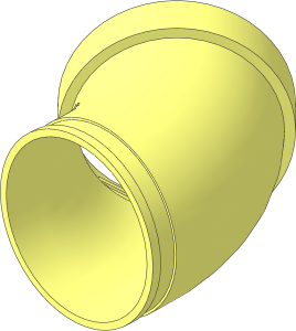 Cylinder Tube Slide Curved 45 Degrees