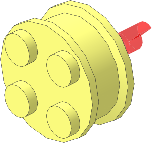Wheel Rim  8 x 18 with 4 Studs and Notched Axle