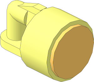 Magnet Cylindrical in Casing for Plate  2 x  4 (Complete)