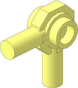 Minifig Tool Octagonal with Opposing Studs and Perpendicular Bars