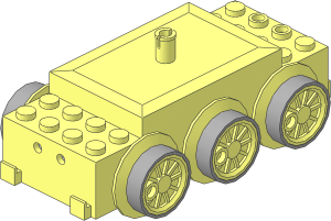 Electric Train Motor 12V with 2-Hole Sockets (Complete)