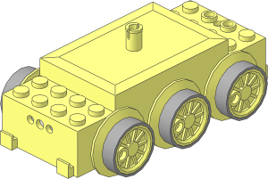 Electric Train Motor 12V Unslotted w/ 3-Hole Sockets (Complete)