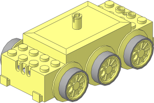 Electric Train Motor 12V Slotted with 3-Hole Sockets (Complete)