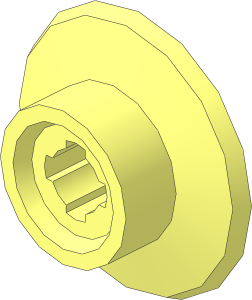 Train Wheel Small with Notched Hole
