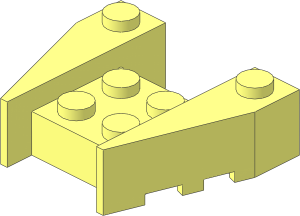 Wedge  3 x  4 with Stud Notches