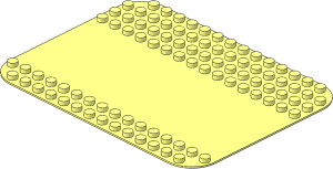 Duplo Baseplate 12 x 16 with  6 x 16 Stud Gap