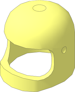 Minifig Helmet Classic with Thin Chin Guard Unbroken