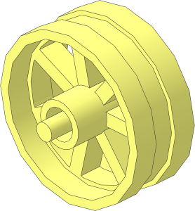 Wheel  6 x 14 Spoked with Stub Axles