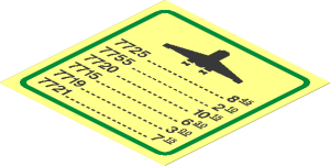 Sticker  3.5 x  3.5 with Flight Schedule