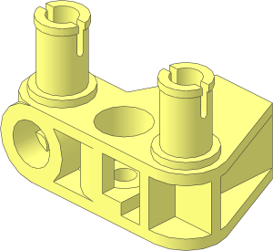 Technic Bionicle Rhotuka Spinner Holder with 2 Pins and Axlehole