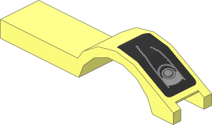 Car Mudguard  4.5 x  1 x  1 with Headlamp on Black Background Sticker