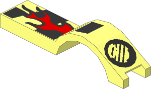 Car Mudguard  4.5 x  1 x  1 with Flame and Headlight Pattern (Needs Work)