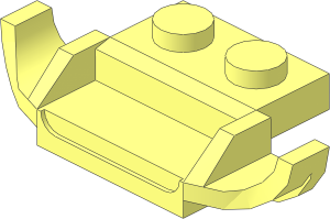 Plate  1 x  2 with Racer Grille 4 x 1 x 2/3